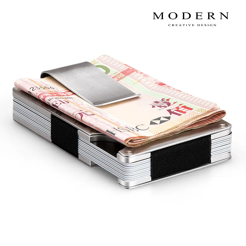 Modern- Brand Aerial Aluminum Card Holder Antitheft Card Case Money Clamp Elastic Men Wallet Mini Wallet Organizer Rfid Blocking
Modern- Brand Aerial Aluminum Card Holder Antitheft Card Case Money Clamp Elastic Men Wallet Mini Wallet Organizer Rfid Blocking