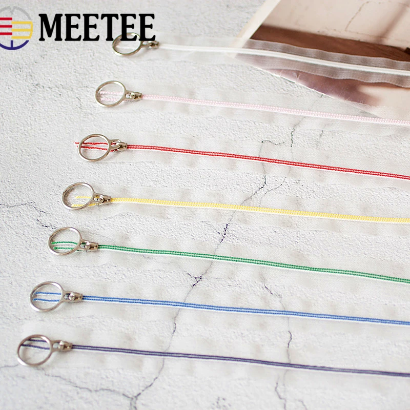 

10pcs Meetee 3# 25cm Close-end Zippers Transparent Nylon Coil Zip DIY Tailor Bags Garment Sewing Craft Zipper Accessories A4-3