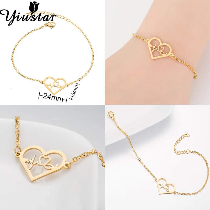 Yiustar Charming Exquisite Hollow Sweet Heart-lighting Bracelet Generous Elegant Cute Love Bracelets For Women Girls Party Gifts
Yiustar Charming Exquisite Hollow Sweet Heart-lighting Bracelet Generous Elegant Cute Love Bracelets For Women Girls Party Gifts