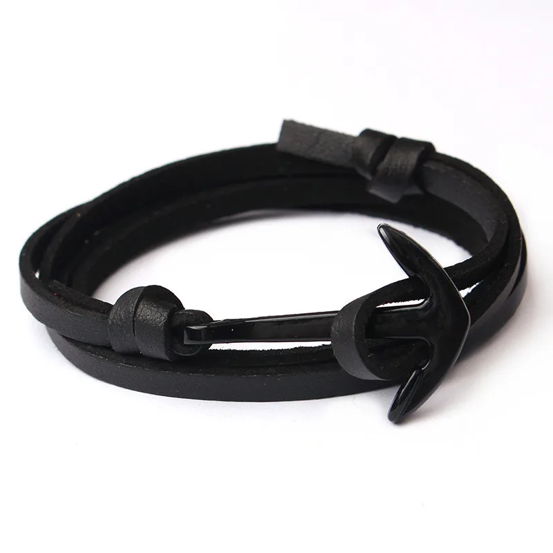 New Black Anchor Men Jewelry Leather Bracelet & Bangles Friendship For Women Pulseira Feminina Femme Charm SL034 
New Black Anchor Men Jewelry Leather Bracelet & Bangles Friendship For Women Pulseira Feminina Femme Charm SL034