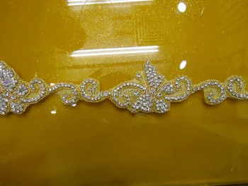 Wholesale iron on rhinestone appliques beaded silver crystal rhinestone bridal belt sashes applique for wedding dress
Wholesale iron on rhinestone appliques beaded silver crystal rhinestone bridal belt sashes applique for wedding dress