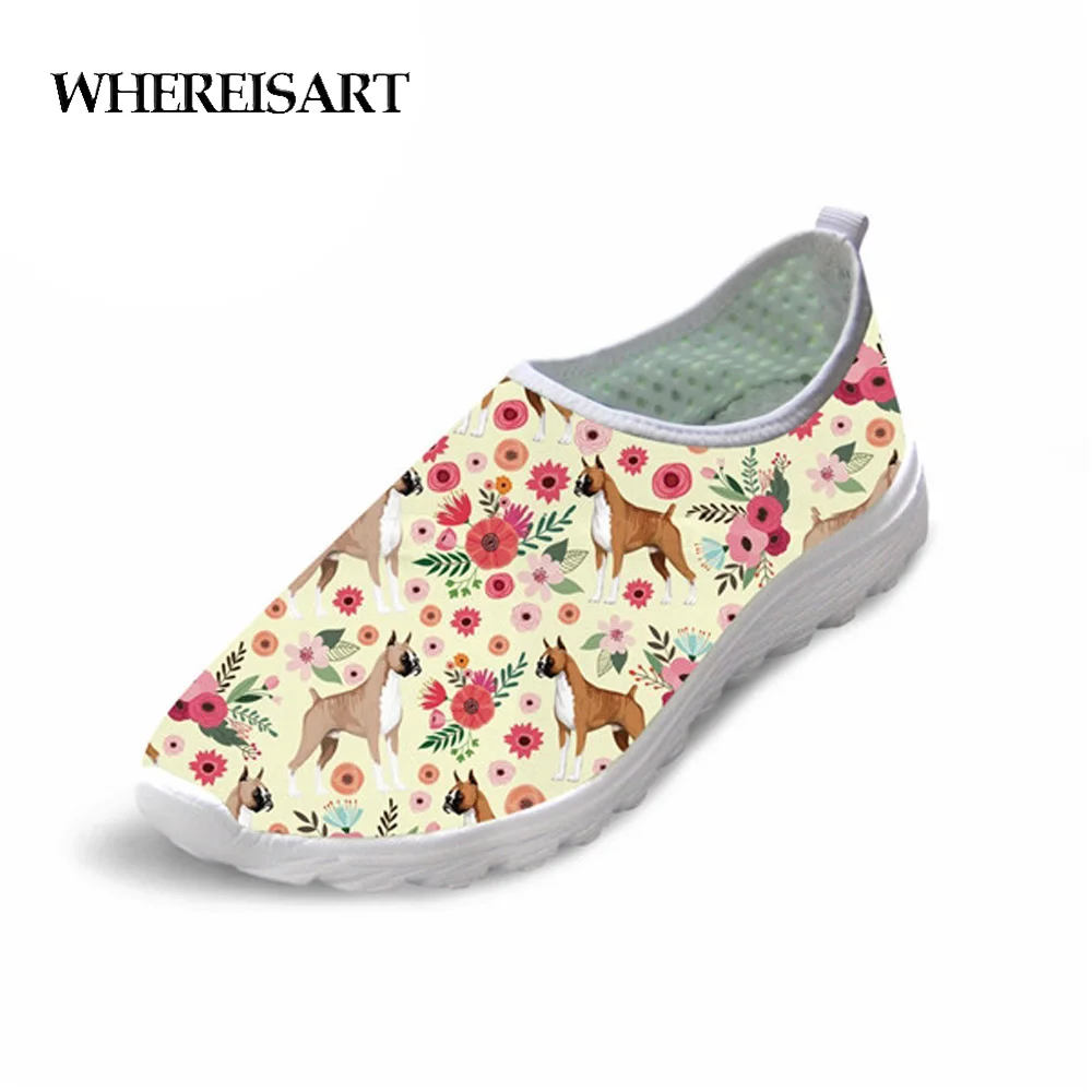 WHEREISART 2018 Boxer Flower Casual Women Air Mesh Shoes Flats Sneakers Summer Cute Dog Floral Print Women's Lightweight Shoes
WHEREISART 2018 Boxer Flower Casual Women Air Mesh Shoes Flats Sneakers Summer Cute Dog Floral Print Women's Lightweight Shoes