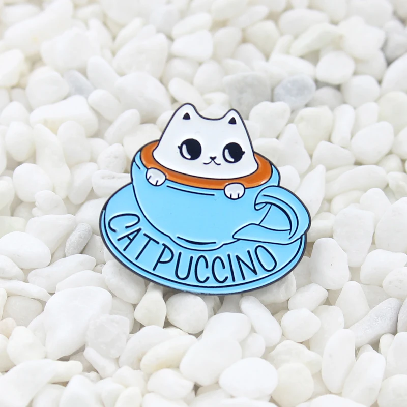 Cat Cappuccino For Here Enamel Pin Cartoon Cute Coffee Cup Cat Brooch Jeans Clothes Decoration Jewelry Women Gift
Cat Cappuccino For Here Enamel Pin Cartoon Cute Coffee Cup Cat Brooch Jeans Clothes Decoration Jewelry Women Gift