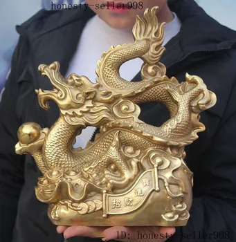christmas 12"Chinese Fengshui Brass Wealth Yuanbao Money Dragon play Bead Lucky sculpture halloween
christmas 12"Chinese Fengshui Brass Wealth Yuanbao Money Dragon play Bead Lucky sculpture halloween