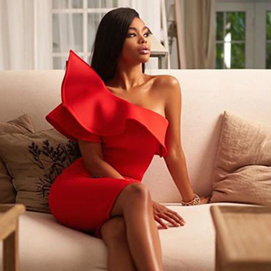 Sexy red black bandage mini dress 2019 summer new elegant one-shoulder ruffled dress Bodycon Vestidos evening party dress
Sexy red black bandage mini dress 2019 summer new elegant one-shoulder ruffled dress Bodycon Vestidos evening party dress