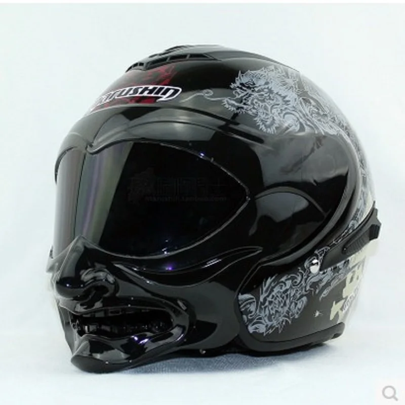 New personality Marushine C609 motorcycle helmet Half helmet Racing helmet Marushin grimace warrior style helmet Open face Cycle
New personality Marushine C609 motorcycle helmet Half helmet Racing helmet Marushin grimace warrior style helmet Open face Cycle