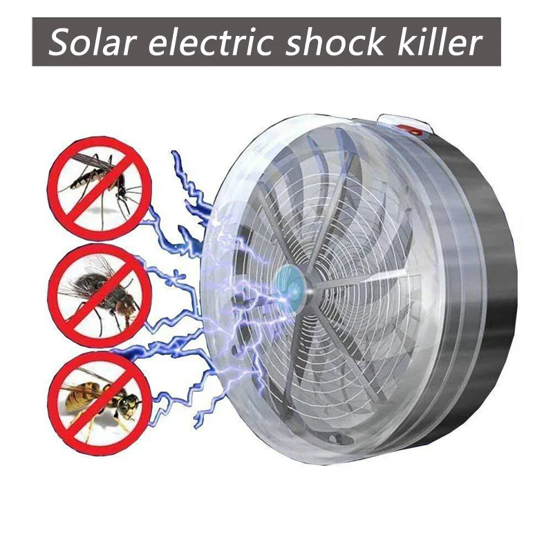 

New Summer Solar Powered Mosquito Killer Lamps Buzz UV Lamp Light room Fly Insect Bug Mosquito Kill Zapper Killer Indoor out