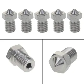 5Pcs 3D Printer E3D V6 V5 Extruder J-Head Stainless Steel Nozzle Print Head for 1.75mm with Size 0.4mm For 3D printer
5Pcs 3D Printer E3D V6 V5 Extruder J-Head Stainless Steel Nozzle Print Head for 1.75mm with Size 0.4mm For 3D printer