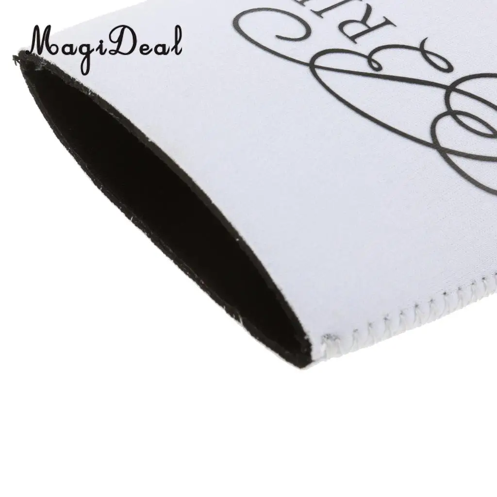 MagiDeal Bride Groom Bridesmaid Maid of Honor Sleeve Protection Insulation Neoprene Can Cooler Hens Night Party Decor