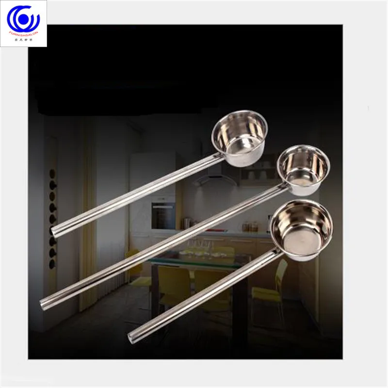Stainless steel ladle thickened water oil liquid scoop nonmagnetic long handle commercial strainers spoon 4 head X 3
Stainless steel ladle thickened water oil liquid scoop nonmagnetic long handle commercial strainers spoon 4 head X 3