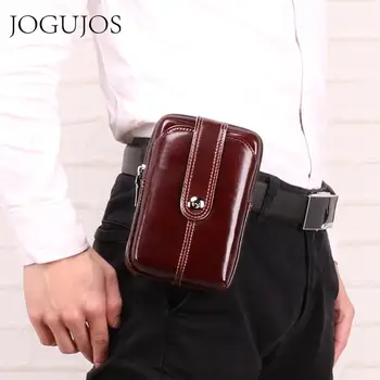 JOGUJOS Genuine Leather Men Waist Pack Men Small Waist Pack Male Fanny Pack Belt Bag Phone Pouch Hip Bag Vintage Travel Bag
JOGUJOS Genuine Leather Men Waist Pack Men Small Waist Pack Male Fanny Pack Belt Bag Phone Pouch Hip Bag Vintage Travel Bag