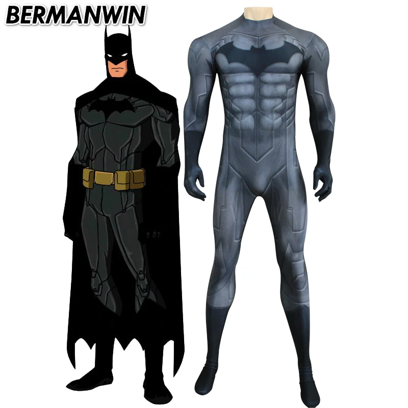 BERMANWIN High Quality New 52 Muscle Batman Costume Dark Grey Chest Belly Muscle Super Hero Batman Spandex Lycra Suit
BERMANWIN High Quality New 52 Muscle Batman Costume Dark Grey Chest Belly Muscle Super Hero Batman Spandex Lycra Suit