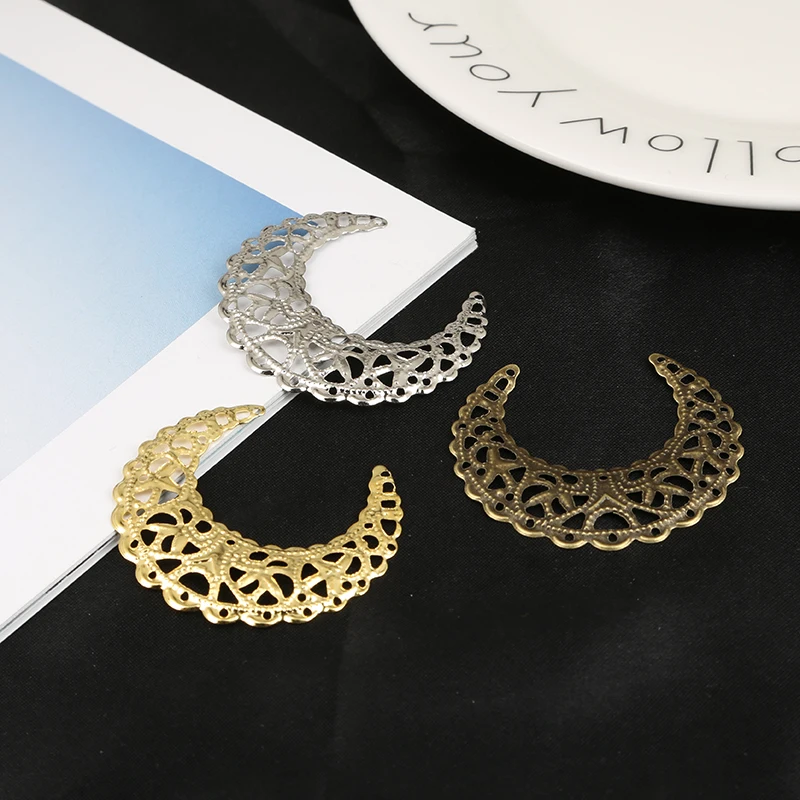 10Pcs Gold/Rhodium/Brass Filigree crescent moon Iron Craft Connectors For Jewelry Findings Making DIY Accessories Charms Pendant
10Pcs Gold/Rhodium/Brass Filigree crescent moon Iron Craft Connectors For Jewelry Findings Making DIY Accessories Charms Pendant