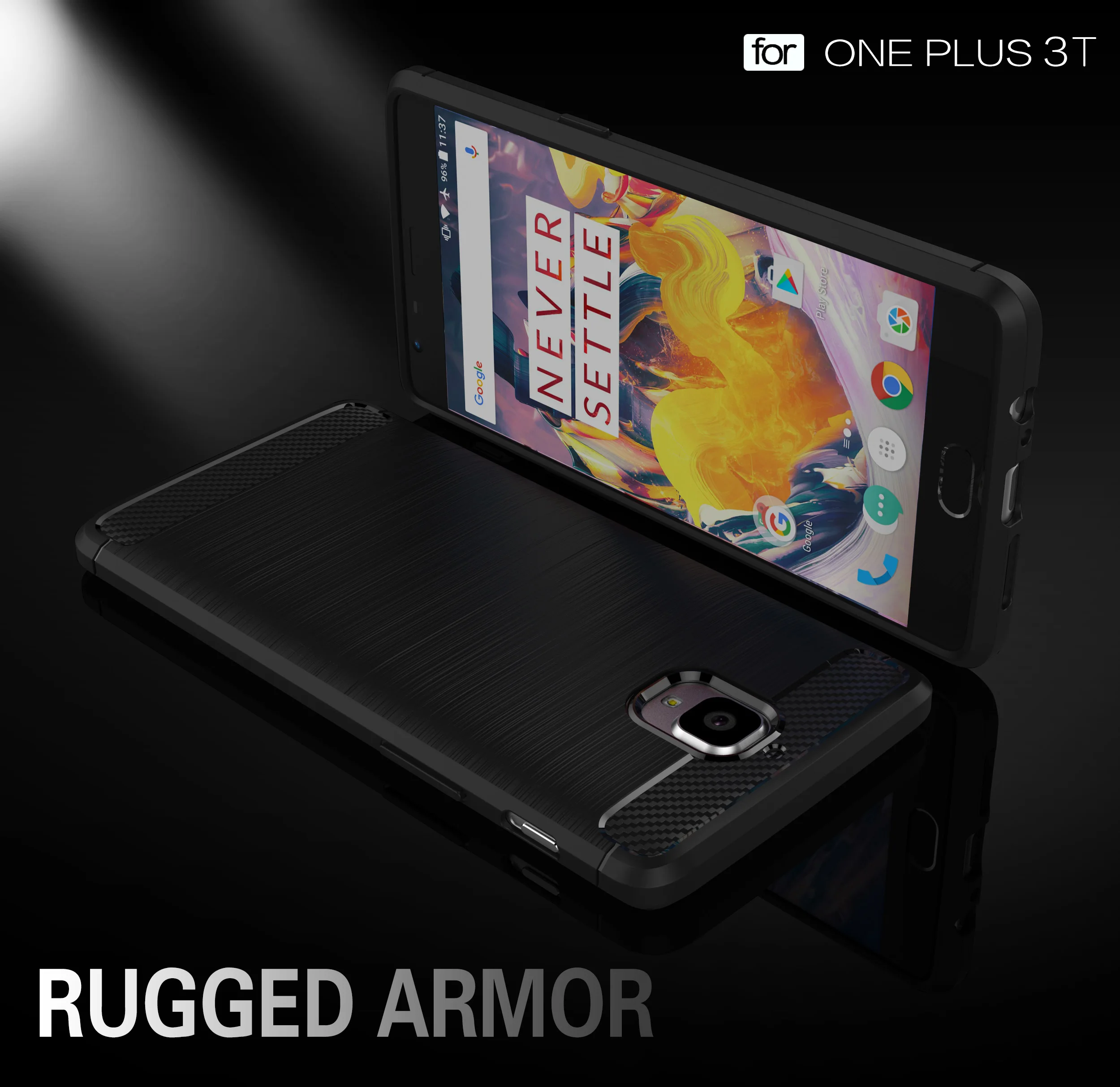 Чехол из углеродного волокна для one plus 3 T three a3000 a3003 TPU силиконовый чехол Luxurty