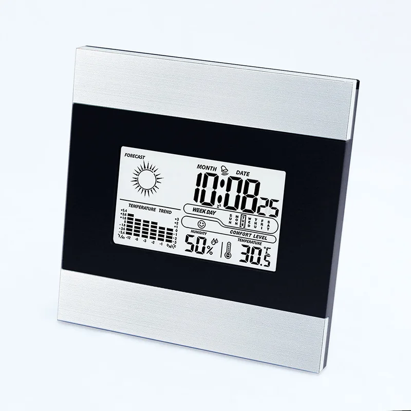 LCD Wireless Weather Station Touch Screen digita Thermometer Hygrometer Indoor Weather Forecast Sensor Clock Digitale Termometr
LCD Wireless Weather Station Touch Screen digita Thermometer Hygrometer Indoor Weather Forecast Sensor Clock Digitale Termometr