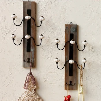 Vintage Wooden Old Wall Hanging Decorative Hook Wooden Crafts Creative Porch Coat Hook With 4 Iron Hooks Home Storage Organizer
Vintage Wooden Old Wall Hanging Decorative Hook Wooden Crafts Creative Porch Coat Hook With 4 Iron Hooks Home Storage Organizer