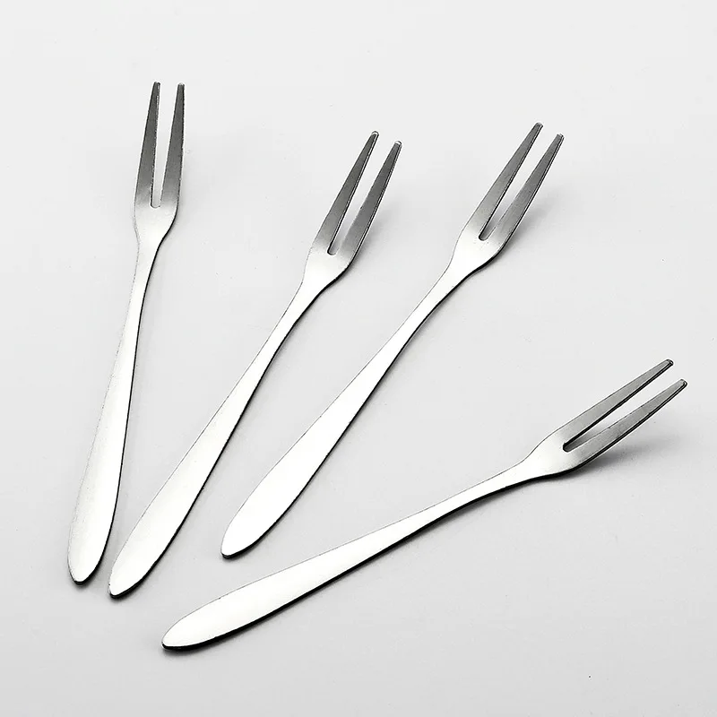 Stainless Steel Fruit Fork Set Metal Two Prongs Food Cake Dessert Forks Dinnerware Set for Party or Restaurant
Stainless Steel Fruit Fork Set Metal Two Prongs Food Cake Dessert Forks Dinnerware Set for Party or Restaurant