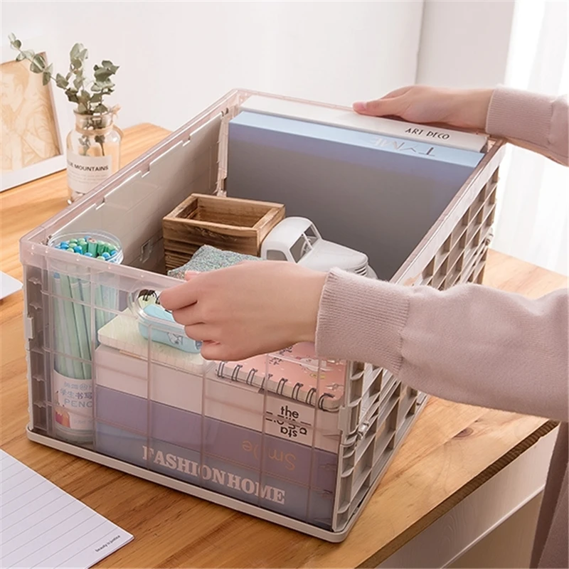 Transparent Folding Storage Box With Cover Cosmetic Sundries Toy Kitchen Plastic Portable Basket Container Durable Transportable
Transparent Folding Storage Box With Cover Cosmetic Sundries Toy Kitchen Plastic Portable Basket Container Durable Transportable