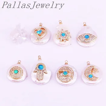 10Pcs gold micro paved white cz opal charms natural freshwater pearl bead pendant diy gift for women,jewelry component
10Pcs gold micro paved white cz opal charms natural freshwater pearl bead pendant diy gift for women,jewelry component