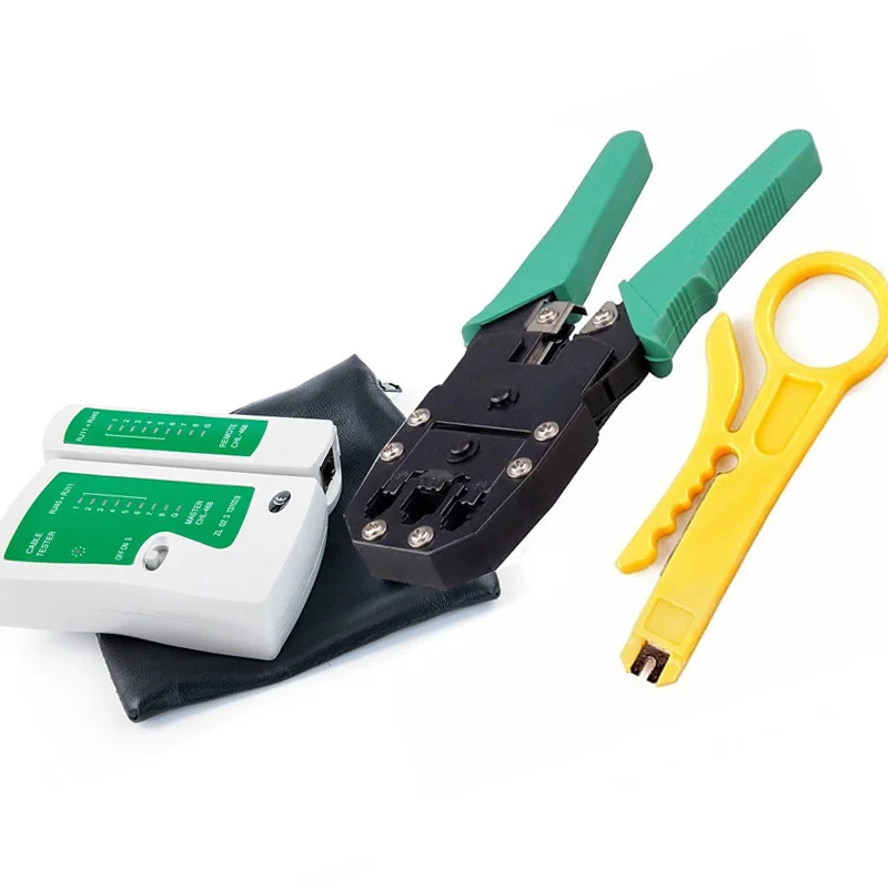 Network Cable Tester RJ45 RJ11 RJ12 CAT5 UTP LAN Wire Cable Clamp Pliers Professional Stripping Crimper Network Hand Tools
Network Cable Tester RJ45 RJ11 RJ12 CAT5 UTP LAN Wire Cable Clamp Pliers Professional Stripping Crimper Network Hand Tools