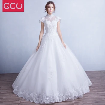 Luxury Sheer High Neck Ball Gown Wedding Dresses 2019 Plus Size Lace Appliques Beadings Sheer Back Bridal Gowns vestido de noiva
Luxury Sheer High Neck Ball Gown Wedding Dresses 2019 Plus Size Lace Appliques Beadings Sheer Back Bridal Gowns vestido de noiva