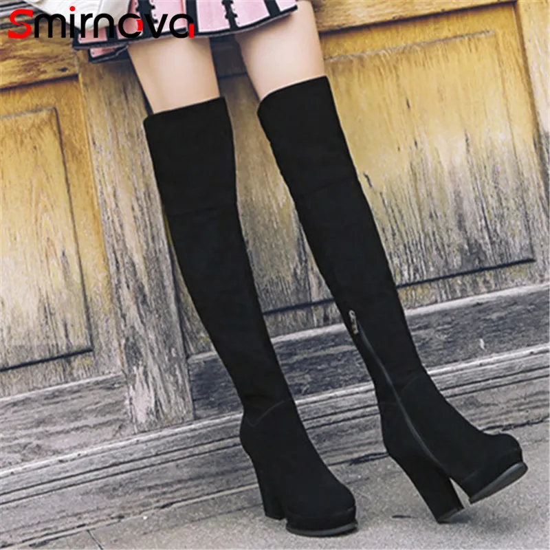 Smirnova NEW arrive 2020 winter keep warm thigh high boots fashion cow suede leather boots ladies over the knee boots black
Smirnova NEW arrive 2020 winter keep warm thigh high boots fashion cow suede leather boots ladies over the knee boots black