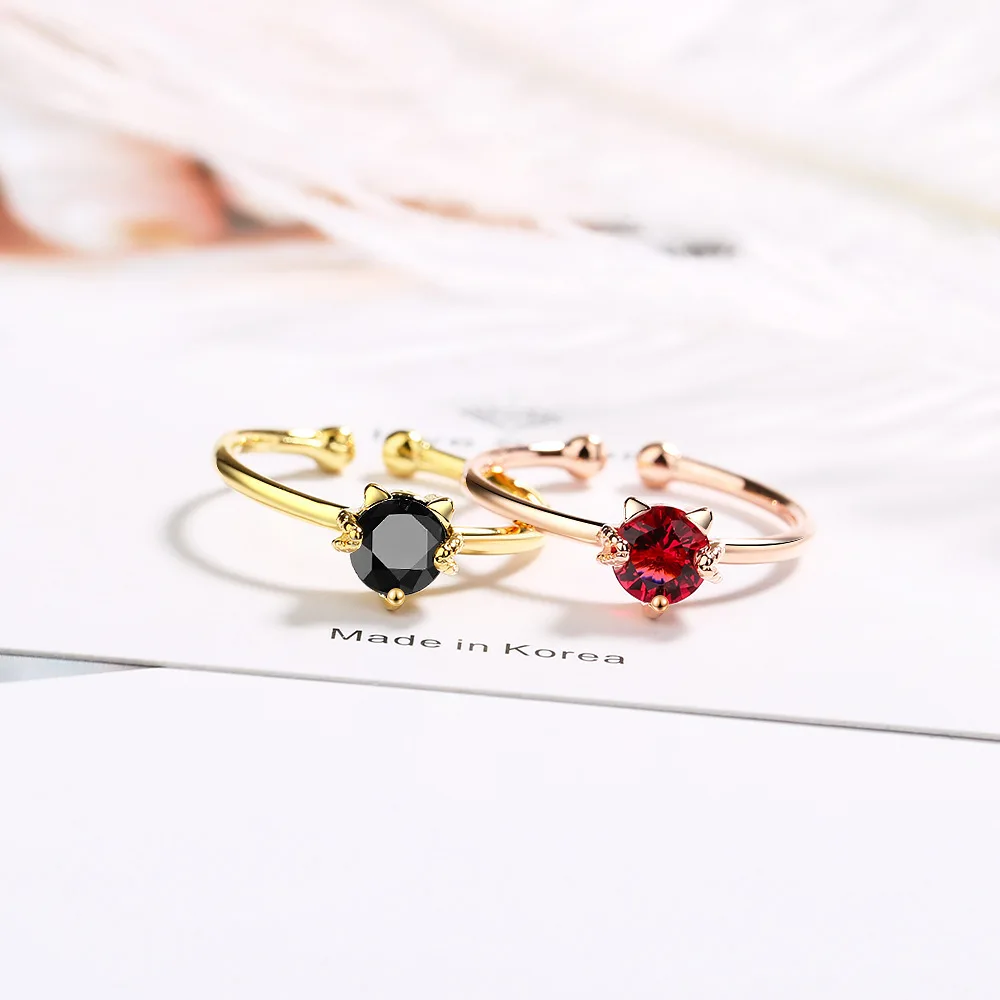 Romantic Gold Cat Ring Adjustable Crystal Ring For Women Rose gold Jewelry New 2019
Romantic Gold Cat Ring Adjustable Crystal Ring For Women Rose gold Jewelry New 2019