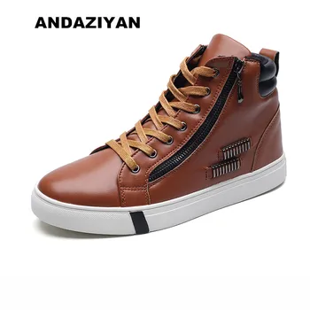 New men's Martin men shoes leather zipper slip waterproof and oil-proof high shoes men
New men's Martin men shoes leather zipper slip waterproof and oil-proof high shoes men