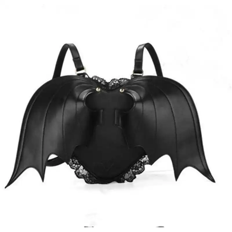 zhenskij ryukzak s krylyami letuchaya mysh ryukzak v stile pank novejshaya shkolnaya sumka dlya devochek sumka s krylyami letuchaya mysh ryukzak s milym malenkim dyavolom bat wing backpack school bags for girlsbackpack bat