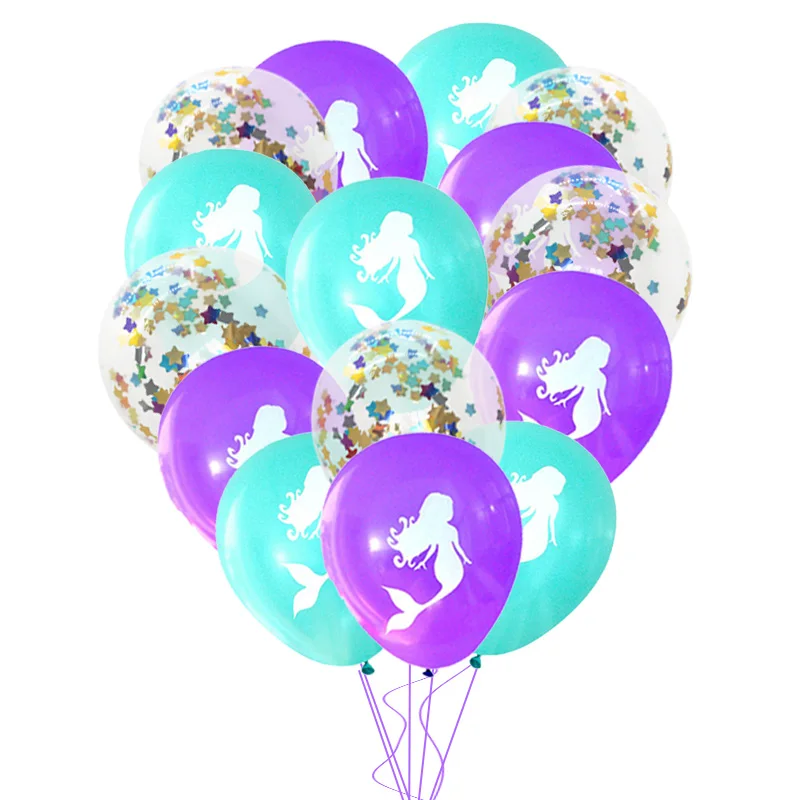 Weigao 12inch Inflatable Happy Birthday Balloons Gold Confetti