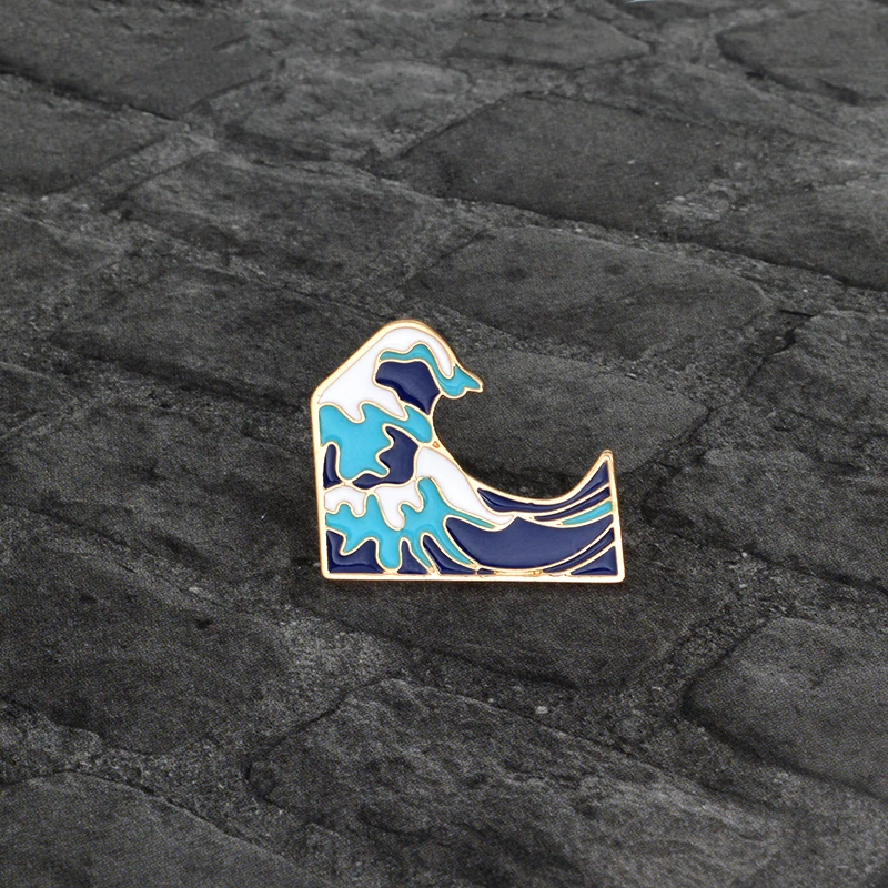 Cool Summer Holiday Ocean jewelry Blue Sea wave brooch Men women clothing backpack bag accessories Pins For Gift
Cool Summer Holiday Ocean jewelry Blue Sea wave brooch Men women clothing backpack bag accessories Pins For Gift