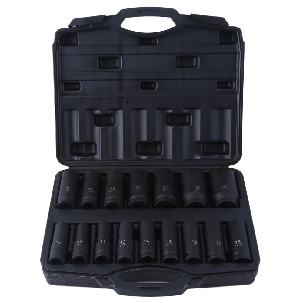 16PCS Professional Hexagonal Impactor Nuts 1/2 Inch 10-32MM Wrench Auto Repair Sleeves Drive Impact Flip Socket Set
16PCS Professional Hexagonal Impactor Nuts 1/2 Inch 10-32MM Wrench Auto Repair Sleeves Drive Impact Flip Socket Set