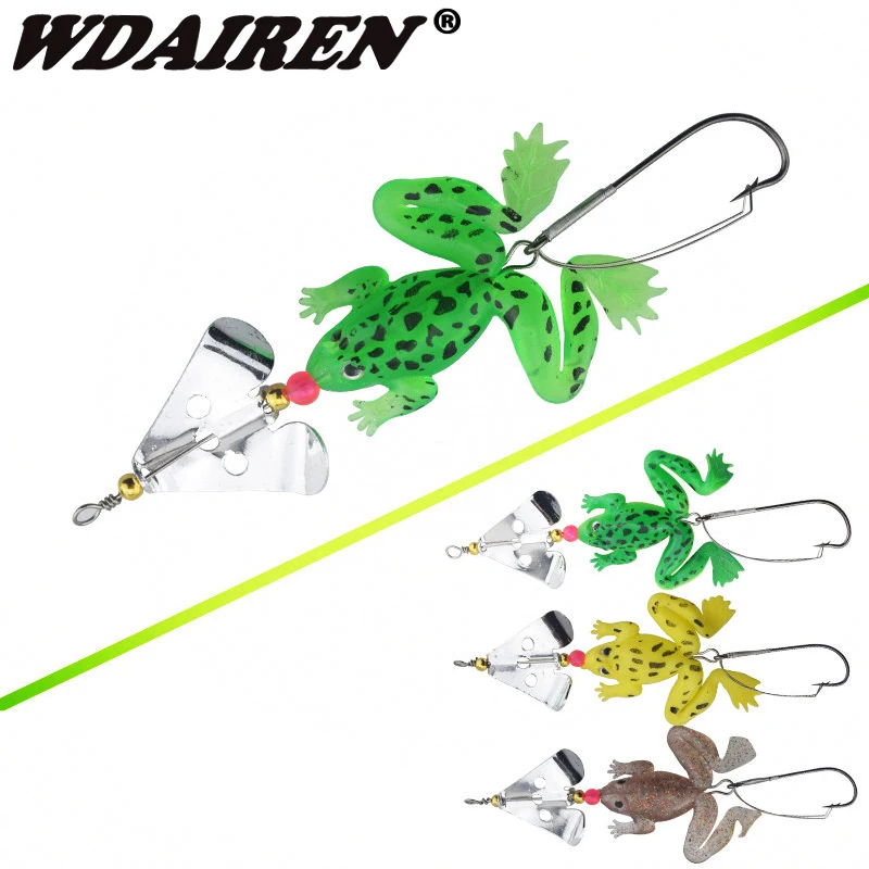 1Pcs Rubber Frog Soft Bait 80mm 6.2g Metal rotation Fishing Lures 4 colors Plastic Fish with Hook CrankBait Fishing Tackle
1Pcs Rubber Frog Soft Bait 80mm 6.2g Metal rotation Fishing Lures 4 colors Plastic Fish with Hook CrankBait Fishing Tackle