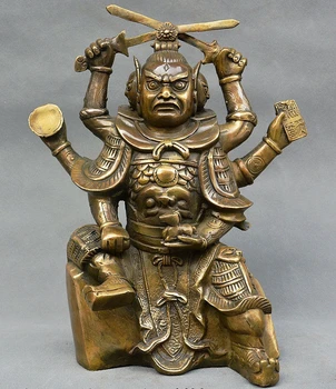 China Copper Bronze 3 Head 6 Arms Exorcism Monarch Mumbo Jumbo Devil God Statue
China Copper Bronze 3 Head 6 Arms Exorcism Monarch Mumbo Jumbo Devil God Statue
