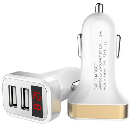 Autour Intelligent Car Charger LED USB output 2.1A fast charging Mobile Phone Travel Adapter Car-Charger Car Splitter Cigarette
Autour Intelligent Car Charger LED USB output 2.1A fast charging Mobile Phone Travel Adapter Car-Charger Car Splitter Cigarette