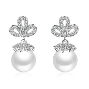 Fashion Big Pearl Jewelry Earrings 925 Sterling Silver Rhinestone Ball Stud Earrings For Girl & Women
Fashion Big Pearl Jewelry Earrings 925 Sterling Silver Rhinestone Ball Stud Earrings For Girl & Women