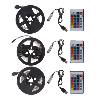 DC 5V USB 30 LED/m 5050 RGB Non Waterproof Flexible LED Strip Light TV Back Lighting+24 Key Remote t22
DC 5V USB 30 LED/m 5050 RGB Non Waterproof Flexible LED Strip Light TV Back Lighting+24 Key Remote t22