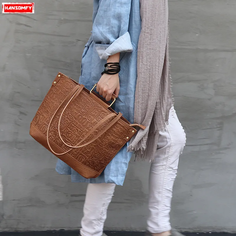 New simple Women handbags Oracle leather tote bag literary personality retro first layer leather female hand bag shoulder bags
New simple Women handbags Oracle leather tote bag literary personality retro first layer leather female hand bag shoulder bags