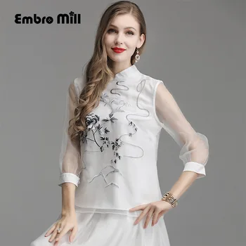Women's coat spring and summer Chinese style embroidery ladies Short Retro Puff sleeve Tang suit shirt paragraph top S-XXL
Women's coat spring and summer Chinese style embroidery ladies Short Retro Puff sleeve Tang suit shirt paragraph top S-XXL