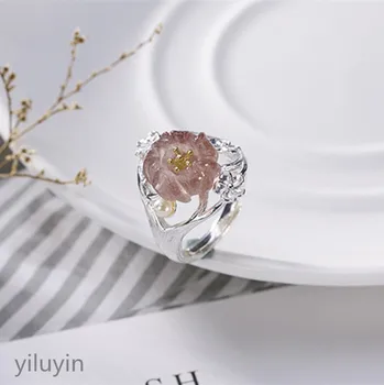 KJJEAXCMY boutique jewelry S925 Sterling Silver sandblasting natural strawberry crystal Magnolia ring simple personality fresh
KJJEAXCMY boutique jewelry S925 Sterling Silver sandblasting natural strawberry crystal Magnolia ring simple personality fresh