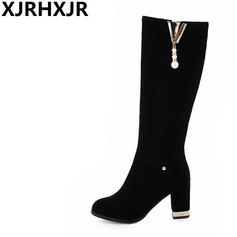 XJRHXJR High Quality Thigh Long Boots Fashion Shoes Woman Winter Warm Knee High Boots Round Toe Female Suede Leather Metal Heel
XJRHXJR High Quality Thigh Long Boots Fashion Shoes Woman Winter Warm Knee High Boots Round Toe Female Suede Leather Metal Heel