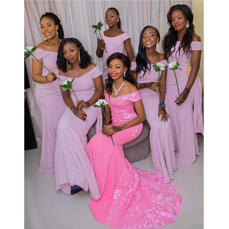 New Long Bridesmaid Dresses For Wedding Party Short Sleeves Off Shoulder Sexy Mermaid Cheap African Country
New Long Bridesmaid Dresses For Wedding Party Short Sleeves Off Shoulder Sexy Mermaid Cheap African Country