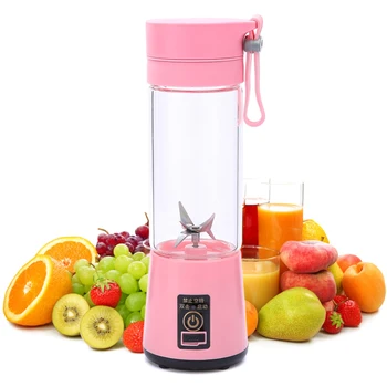 Manual Juicers 380ml 2 Blades Mini USB Portable Electric Fruit Juicer Smoothie Maker Blender Rechargeable Juicer Kitchen Tools
Manual Juicers 380ml 2 Blades Mini USB Portable Electric Fruit Juicer Smoothie Maker Blender Rechargeable Juicer Kitchen Tools