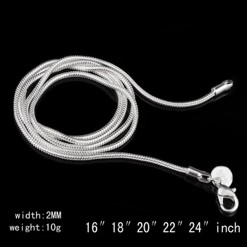 Width 2mm Simple Silver Plated Snake Chain Necklace for Woman16-24 inch Dropshipping Wholesale
Width 2mm Simple Silver Plated Snake Chain Necklace for Woman16-24 inch Dropshipping Wholesale