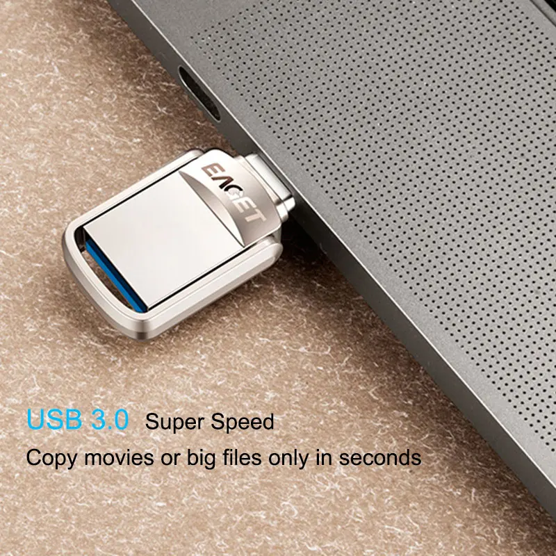 EAGET CU20 USB флэш накопитель 32 Гб OTG металлический 3.0 64 Тип C высокоскоростной Флэш