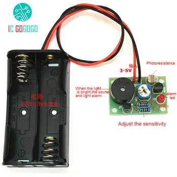 

Photosensitive Sound Light Alarm DIY Kit Electronic Production Invention Assembly Sound and Light Sensor Module Device Suite