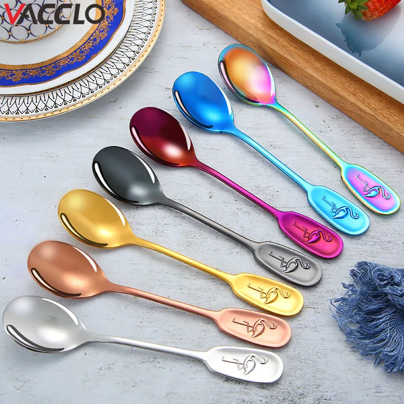 Vacclo 304 Stainless Steel Spoon Korean Style Flamingo Children's Meal Spoon Thickened Soup Spoon Dessert Ice Cream Spoon
Vacclo 304 Stainless Steel Spoon Korean Style Flamingo Children's Meal Spoon Thickened Soup Spoon Dessert Ice Cream Spoon