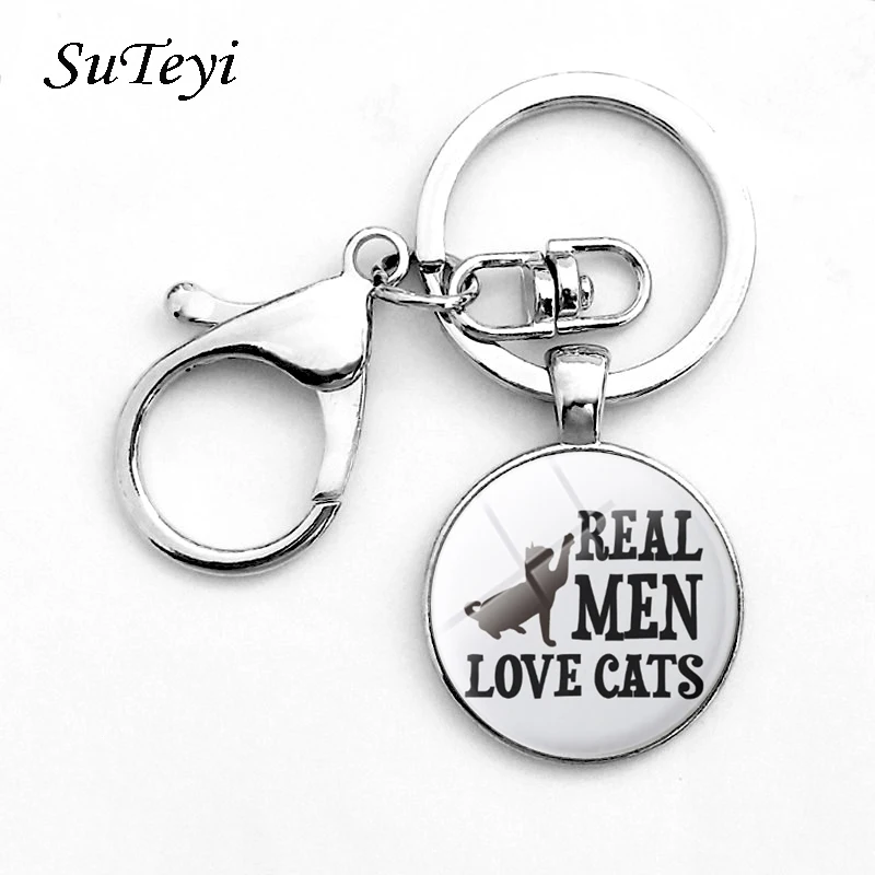 Suteyi Classic Vintage Real Men Love Cats Keychain Halloween Gifts Purse Bag Pendant Key Chain Ring Jewelry Gift
Suteyi Classic Vintage Real Men Love Cats Keychain Halloween Gifts Purse Bag Pendant Key Chain Ring Jewelry Gift