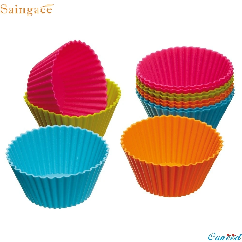 Saingace 12PCS Gifts Cake Mould Bakeware Cake Tool Silicone Soft Round Cake Muffin Chocolate Cupcake Liner Baking Cup Mold
Saingace 12PCS Gifts Cake Mould Bakeware Cake Tool Silicone Soft Round Cake Muffin Chocolate Cupcake Liner Baking Cup Mold