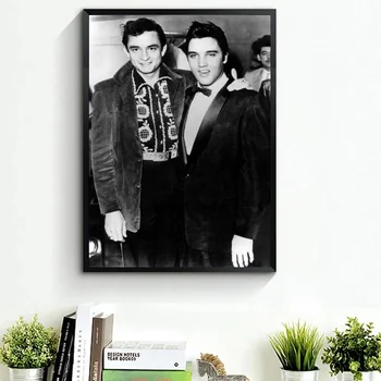 Johnny Cash and Elvis Presley Art Silk Fabric Poster Prints Home Wall Decor Painting
Johnny Cash and Elvis Presley Art Silk Fabric Poster Prints Home Wall Decor Painting